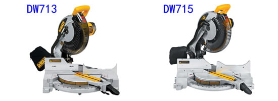 Dewalt DW713 vs Dw715