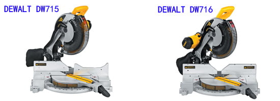 Dewalt dw715 vs dw716